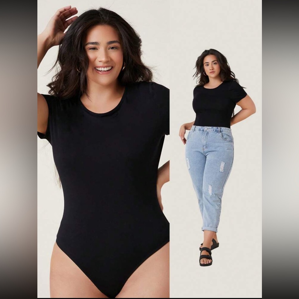 SHEIN BASICS Plus Form Fitted Bodysuit Size 18(3XL)